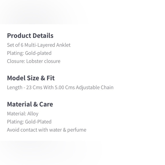 New set of 6 Gold Plated Anklets Moon Stars - Picture 15 of 16